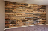 Reclaimed pallet wood accent wall 8' x 10'