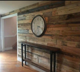 Reclaimed pallet wood accent wall 8' x 10'