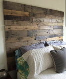 twin size bed reclaimed pallet headboard DIY