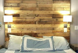 twin size bed reclaimed pallet headboard DIY